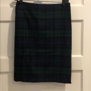 J. Crew Plaid Pencil Skirt sz 0 never worn